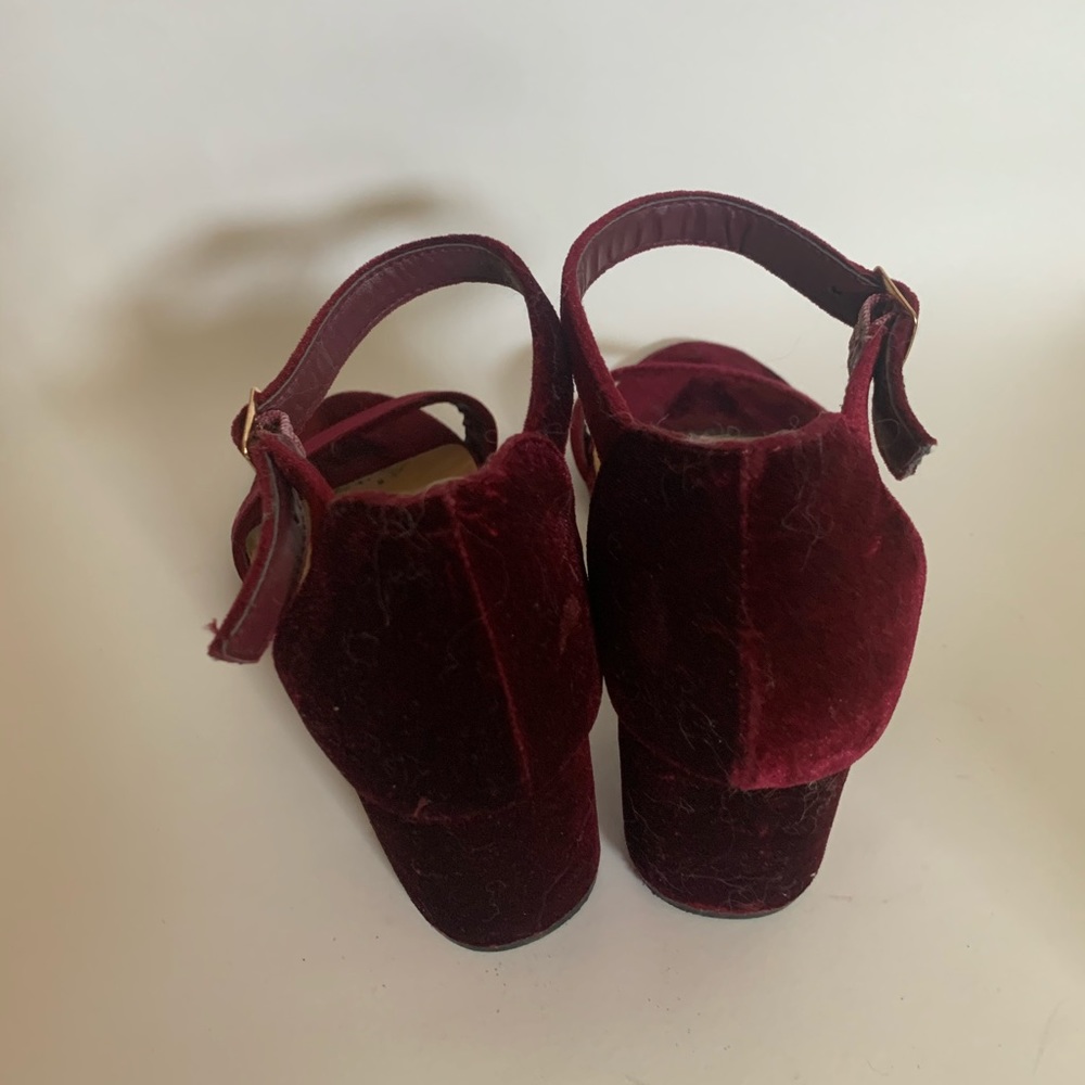 Red Velvet Sandals - Picture 2 of 2